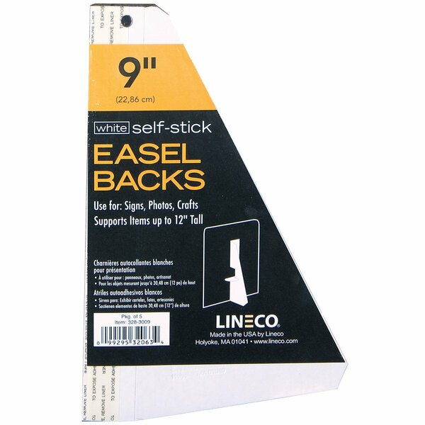 Lineco WHT 9 in.-EASEL BACK SNGL WING, 5PK 3283009
